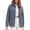 a01Blue, variant on Women Denim Jacket Casual Long Sleeve Drop Shoulder Button Front Collared Jean Jackets Coat with Pockets Blue M