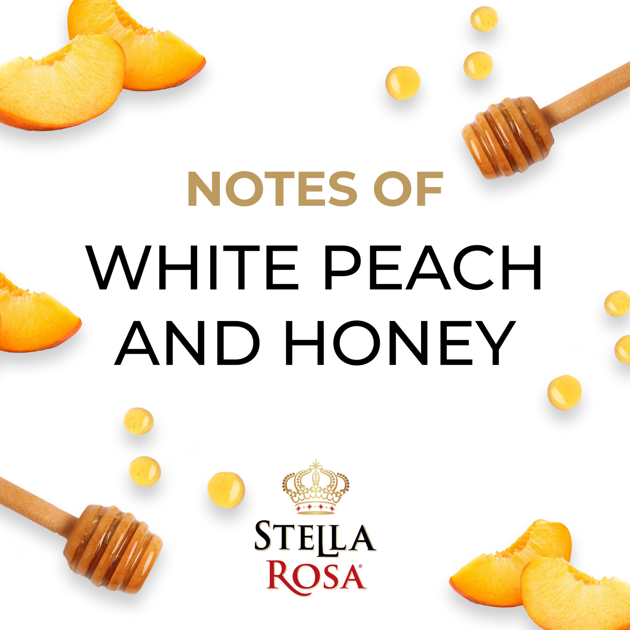 Peach Semi-Sweet Moscato White Wine, 750ml Glass Bottle, Piedmont, Italy