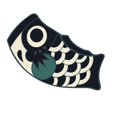 thumbnail image 4 of Felpudo japonés Koi para exteriores, felpudo de pescado, cómodo, decorativo, antideslizante, alfombra de baño de pescado, alfombra de bienvenida para negro 45cmx80cm, 4 of 9