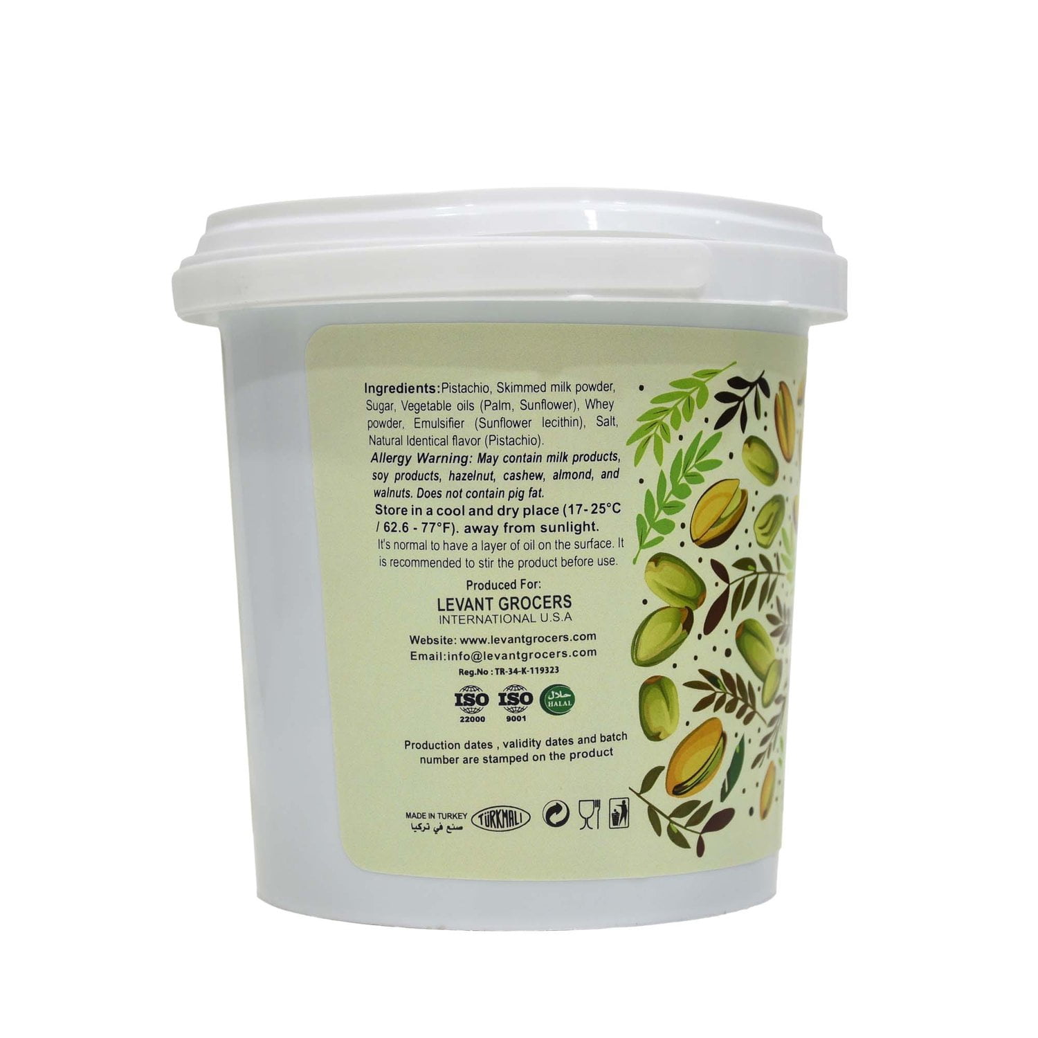 Pistachio Spread Combo - 1 Creamy & 1 Crunchy - 2KG - 70.54OZ (for Dubai Chocolate)