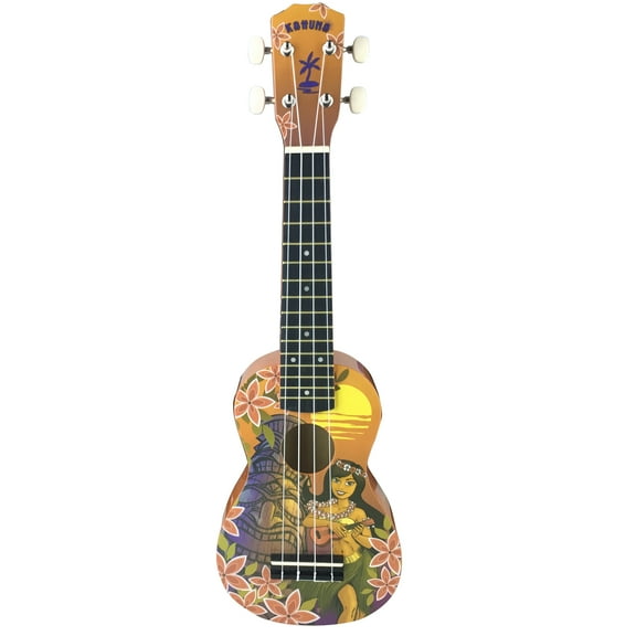 Kahuna Soprano Ukulele with Matching Gigbag - Tiki Time