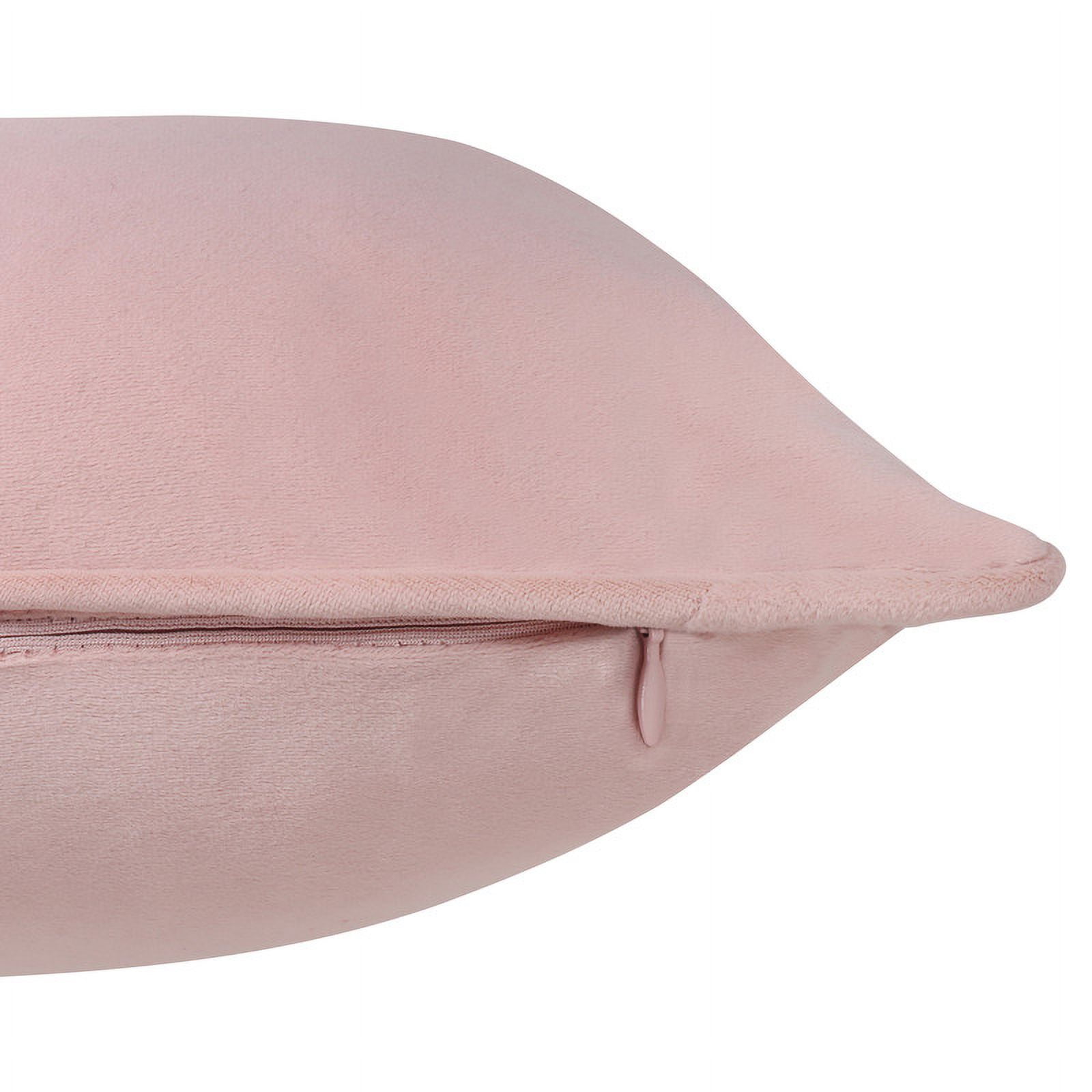 A1HC Set of 2 Luxurious Soft Velvet Throw Pillow Covers Only, 20"x20", Pink, Decorative Cushion Covers with Hidden YKK Zipper for Sofa or Bed