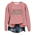 thumbnail image 2 of Hamky Sweatshirt for Women Graphic Hoodies Grandma Sweatshirt For Women Fall Crew Neck Sweatshirts No Hood Happiness Is A Grandma Womens Pullover Sweatshirt Blazer Pink L, 2 of 3