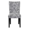 thumbnail image 6 of HomePop Classic Velvet Parsons Dining Chair, Set of 2, Black Velvet Tribal Pattern, 6 of 11