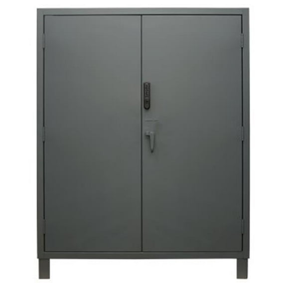 Durham 3704CX-BLP4S-95 78 in. Heavy Duty Access Control Cabinet, Gray - 1650 lbs