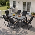 thumbnail image 6 of Crestlive Products 70" Aluminum Patio Dining Table for 8 Persons, All-Weather Large Furniture, Gray, 6 of 9