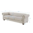 thumbnail image 3 of Living Room Sofas, Chesterfield sofa beige linen fabric (Beige), Beige Comfortable Sofas,Fabric Modern Sofas, Furniture, Primary Living Space, Sofas Chesterfield sofa beige linen fabric (Beige), 3 of 3