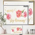thumbnail image 2 of Never Stop Dreaming Gold - Shabby Chic Framed Canvas, 2 of 3