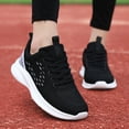 thumbnail image 2 of Sopiago Womans Sneakers Women Tennis Running Shoes Lightweight Mesh Outdoor Sneakers Breathable Walking Workout Jogging Gym Non Slip Footwear Black,41, 2 of 6