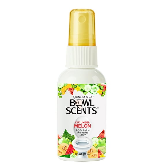 Bowl Scents Pre-Poop Toilet Spray | 2 oz Cucumber Melon | Ships Same Day of Purchased