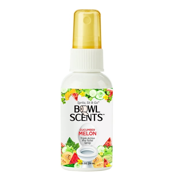 Bowl Scents PrePoop Toilet Spray 2 oz Cucumber Melon Prevents
