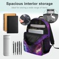 thumbnail image 5 of Bulopur Boys Cool 17 Inch Backpack Set, 4 Piece Galaxy Wolf Print School Bookbag with Lunch Box, Water Bottle Holder and Pencil Case, Kids School Bag for Elementary, 5 of 8