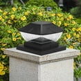 thumbnail image 2 of Vikakiooze Solar Post Lights Outdoor Fence Cap Light For Posts Patio Garden Decoration White Lighting Black，Lighting Solar Outdoor Post Cap Lights Light For Fence, 2 of 9
