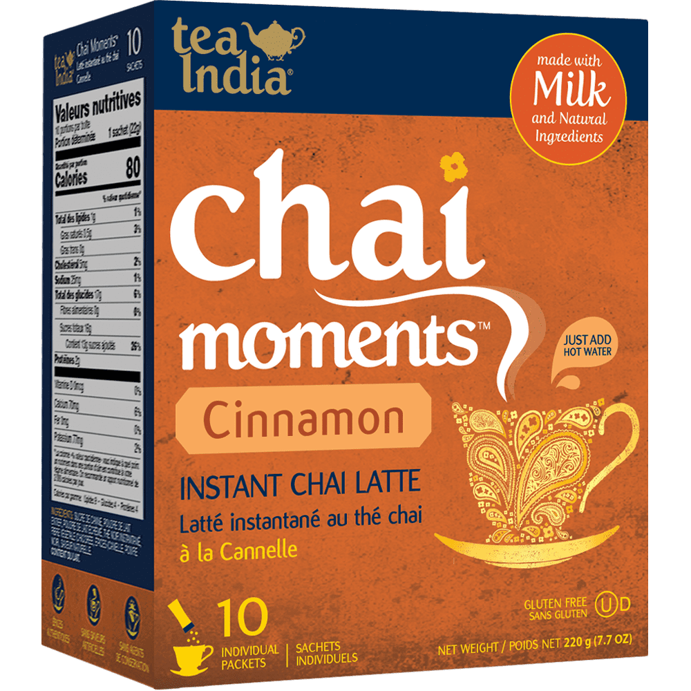 Tea India Chai Moments Instant Chai Cinnamon 10 Sachets (230 g / 8.1 oz