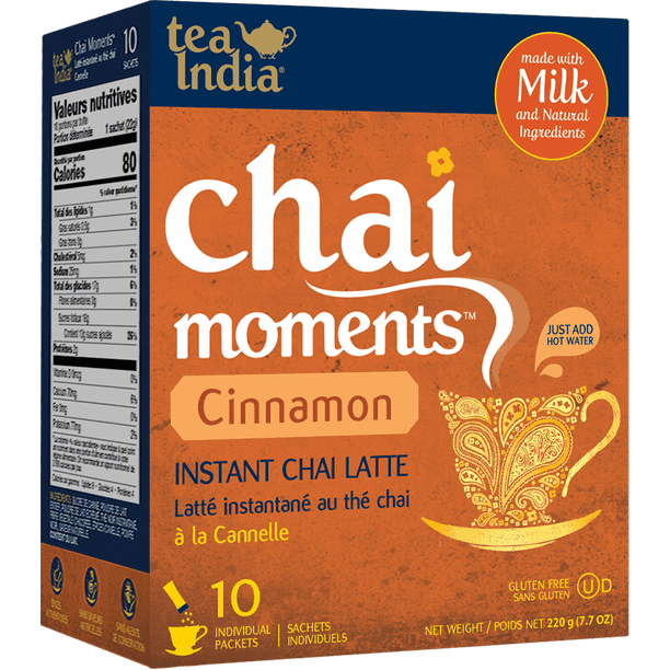 Tea India Chai Moments Instant Chai Cinnamon 10 Sachets (230 g / 8.1 oz