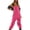7# Hot Pink, variant on Fshiont Fleece Overalls Women Warm Winter One Piece Jumpsuits Adjustable Strap Overalls Cute Cargo Jogger Jumpsuits with Pockets Dark Blue 2XL