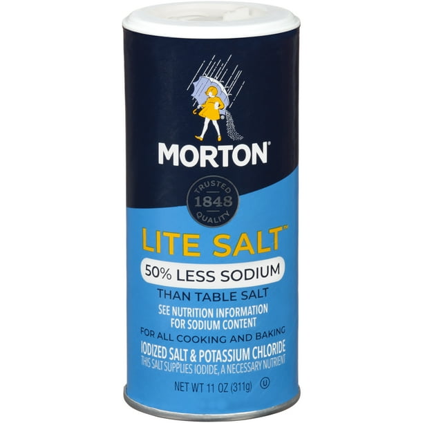 Morton Lite Salt, Low Sodium for a Heart Healthy Salt Alternative, 11