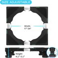 thumbnail image 4 of Bamboohart Support de Mini-Frigo Support Universel Base de Support Réglable Support de Réfrigérateur avec 4 Pieds Robustes Piédestal pour Laveuse Base Multifonctionnelle pour Sécheuse (Noir), 4 of 6