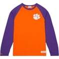 thumbnail image 2 of Men's Mitchell & Ness Orange Clemson Tigers Legendary Slub Raglan Long Sleeve T-Shirt, 2 of 5