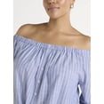 thumbnail image 4 of Time and Tru Women's and Women's Plus Off The Shoulder Blouse, XS-4X, 4 of 4