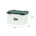 thumbnail image 3 of Remington® 74 Qt. Plastic Storage Bins with Sealed Lids, Clear Gasket Box, Airtight Containers 4Pk, 3 of 9