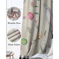 thumbnail image 6 of Easter Black Out Curtains 84 Inch Long for Living Room, Spring Farmhouse Retro Bunny Eggs Flower Black Plaid Blackout Curtain Shade Thermal Insulated Window Curtains Grommet Drapes 42"x84" 2 Panels, 6 of 8