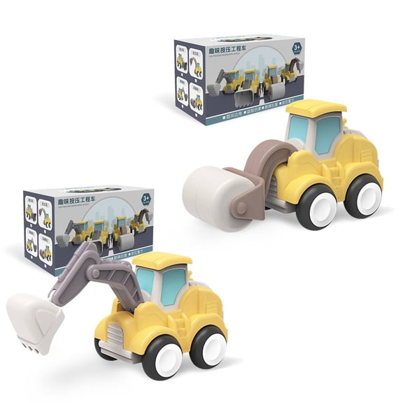 BESTSKY 2Pcs Building Blocks Toy Diy Disassembly Toy Model Nut Assembly Creative Tractor Crane Bulldozer Construction Toy Combination Style 2