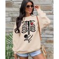 thumbnail image 3 of Women Halloween Sweatshirt X-Ray Skeleton Maternity Sweatshirt Funny Pregnancy Announcement Crewneck Pullover Tops, 3 of 10