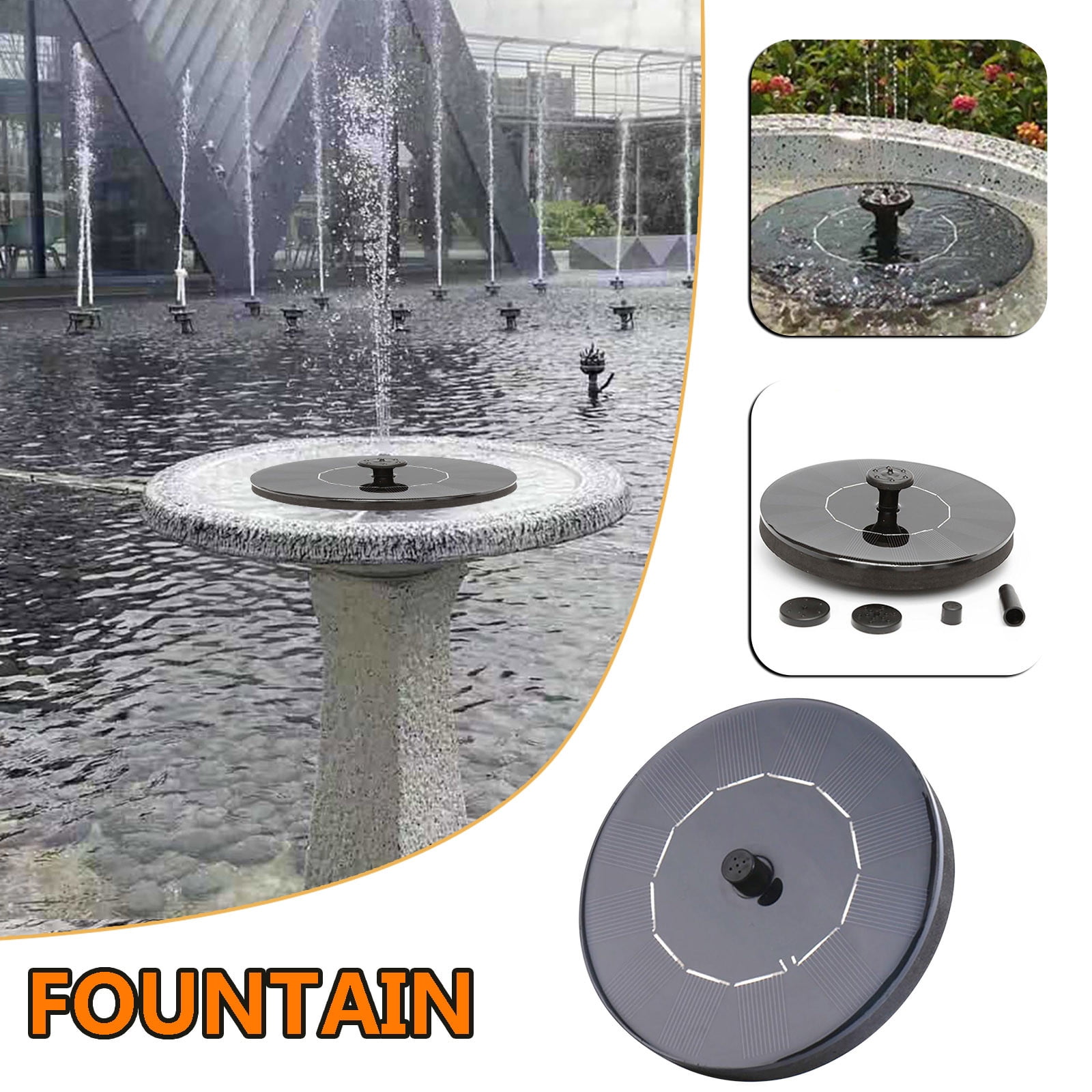 WREESH Solar Fountains Floating Outdoor Pool Water Feature Floating
