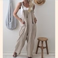 thumbnail image 1 of Gupgi Combinaison Ample Sans Manches à Bretelles pour Femmes, Combinaison Vintage à Jambes Larges, 1 of 3