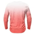 thumbnail image 5 of LODIENY Men's Henley Shirts Classic Casual Tie Dye Gradient Print Basic Workout Tee Shirts Big and Tall Regular Fit Long Sleeve Cotton Button Ombre T Shirts Multicolor#17 L, 5 of 5