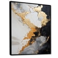 thumbnail image 2 of Designart "Minimalism Chrome White And Gold Potteries" Abstract Spirals Floater Framed Wall Art Prints, 2 of 5
