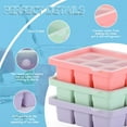 thumbnail image 4 of Ice Cube Tray, Easy-Release Silicone Large Ice Moulds with Removeable Lids, Perfect for Chilled Drinks, Freezer, Baby Food, Whiskey and Cocktail, 4 of 7
