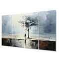 thumbnail image 2 of Designart "Coastal Minimalism silence I" Landscapes Metal Wall Art Set, 2 of 5