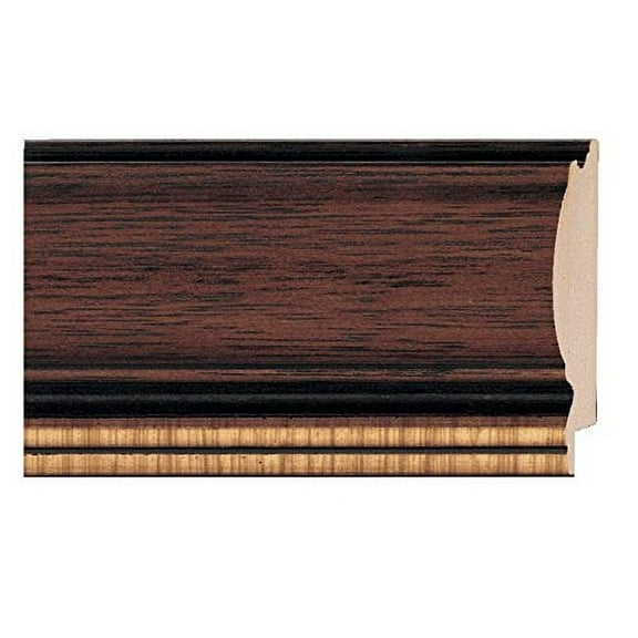 Picture Frame Moulding (Wood) 18Ft Bundle - Traditional Walnut Finish - 2" Width - 7/16" Rabbet