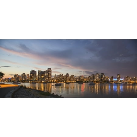 - Panoramic Of Sunset Over False Creek And City SkylineVancouver British Columbia Canada Rolled Canvas Art - Robert Postma Design Pics (8 x 10)