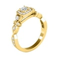 thumbnail image 4 of AoneJewelry 0.65 Carat Halo Round Diamond Milgrained Engagement Ring In 14K Rose White & Yellow Gold, 4 of 6