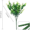 thumbnail image 2 of Künstliche Blumen, 4er-Pack, UV-beständig, grüne Sträucher, Pflanzen, drinnen und draußen, zum Aufhängen, Pflanzgefäß, Dekoration für Haus und Garten (Herbstrot), 2 of 6