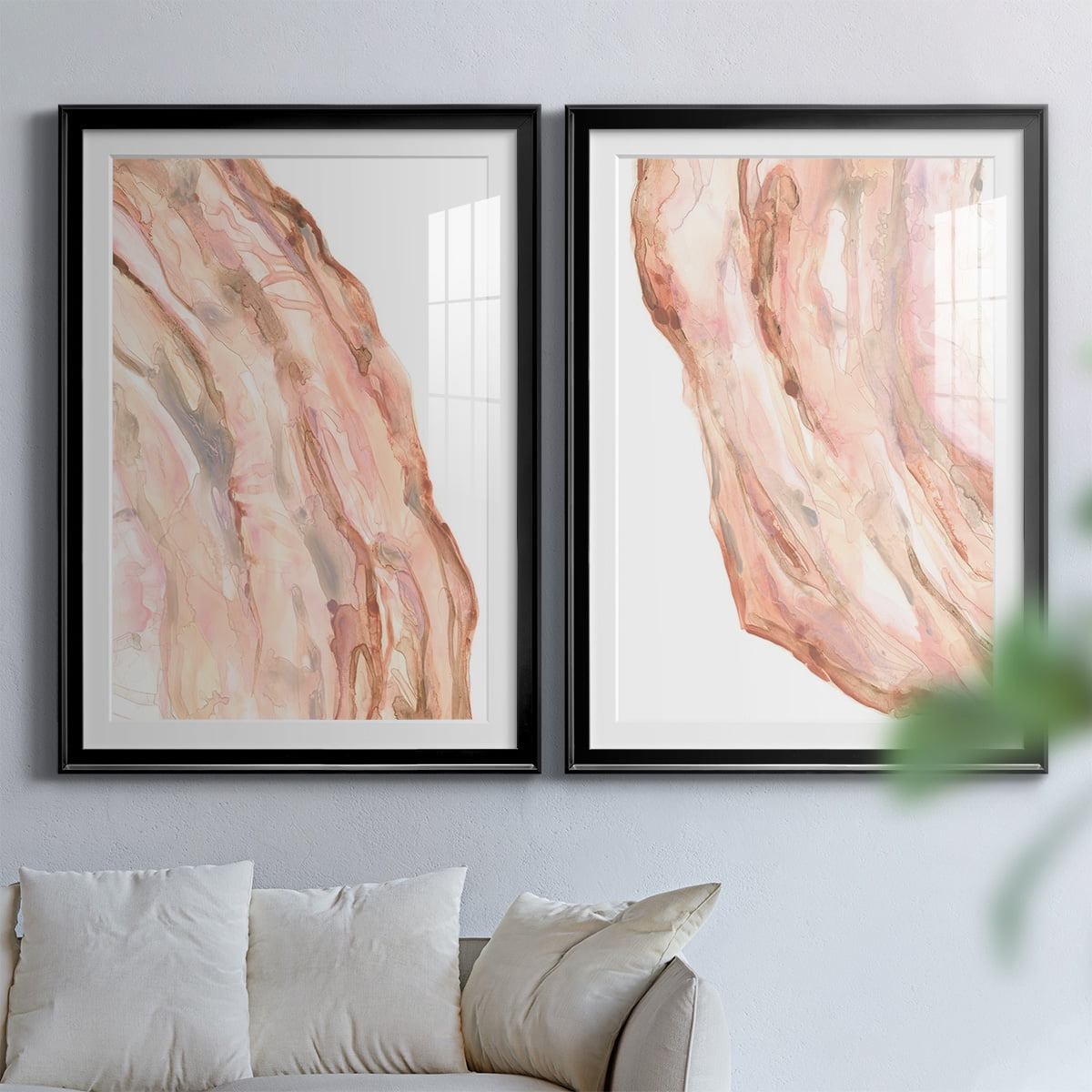 Wexford Home Rose Quartz I Premium Framed Print, 22.5" x 30.5" - Ready to Hang, Black (Set of 2)