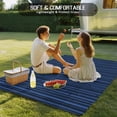 thumbnail image 4 of Dark Blue Outdoor Rug for Patio/Deck/Porch, Non-Slip Large Area Rug 4 x 6 Ft, Retro Farmhouse Plants Wall Lines Texture Indoor Outdoor Rugs Washable Area Rugs, Reversible Camping Rug Carpet Runner, 4 of 8