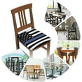 thumbnail image 6 of Set of 4 Removable Chair Seat Covers for Dining Room, Blue Line US Flag Stretchable Office Kitchen Chair Slipcovers Cushion Protector American Banner Furniture Decor, 16.9x16.9 Inches, 6 of 6