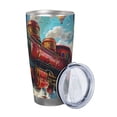 thumbnail image 2 of KLL Beautiful Red Train Hot Air Balloon Print 40oz Stainless Steel Insulated Car Cup with Spillproof Lid - Keep Your Drink Hot or Cold on the Go-Straw Three-piece Set, 2 of 8