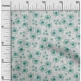 thumbnail image 2 of oneOone Cotton Jersey Turquoise Green Fabric Florals Diy Clothing Quilting Fabric Print Fabric By Yard 58 Inch Wide, 2 of 6