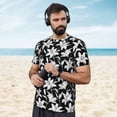 thumbnail image 4 of Wukai Lilies Flowers Print Men's Short-Sleeved Mesh T-Shirt,Quick-Dry Short Sleeve Workout T-Shirt-6X-Large, 4 of 8