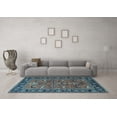 thumbnail image 3 of Ahgly Company Indoor Rectangle Oriental Light Blue Industrial Area Rugs, 7' x 10', 3 of 4