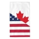 thumbnail image 1 of Fotbe USA Canada Flag Toalla Premium con Patrón, Toalla de Microfibra de Secado Rápido, Ligera y Altamente Absorbente (27.5x16in), Ideal para Uso Diario, 1 of 6