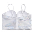 thumbnail image 7 of Women's Round Neck Lace Fishbone Spaghetti Strap Camisole, Built-In Padded Bra Steel Boned Corset Bustier Tank Top Waist Shaping Shapewear White 34, 7 of 7