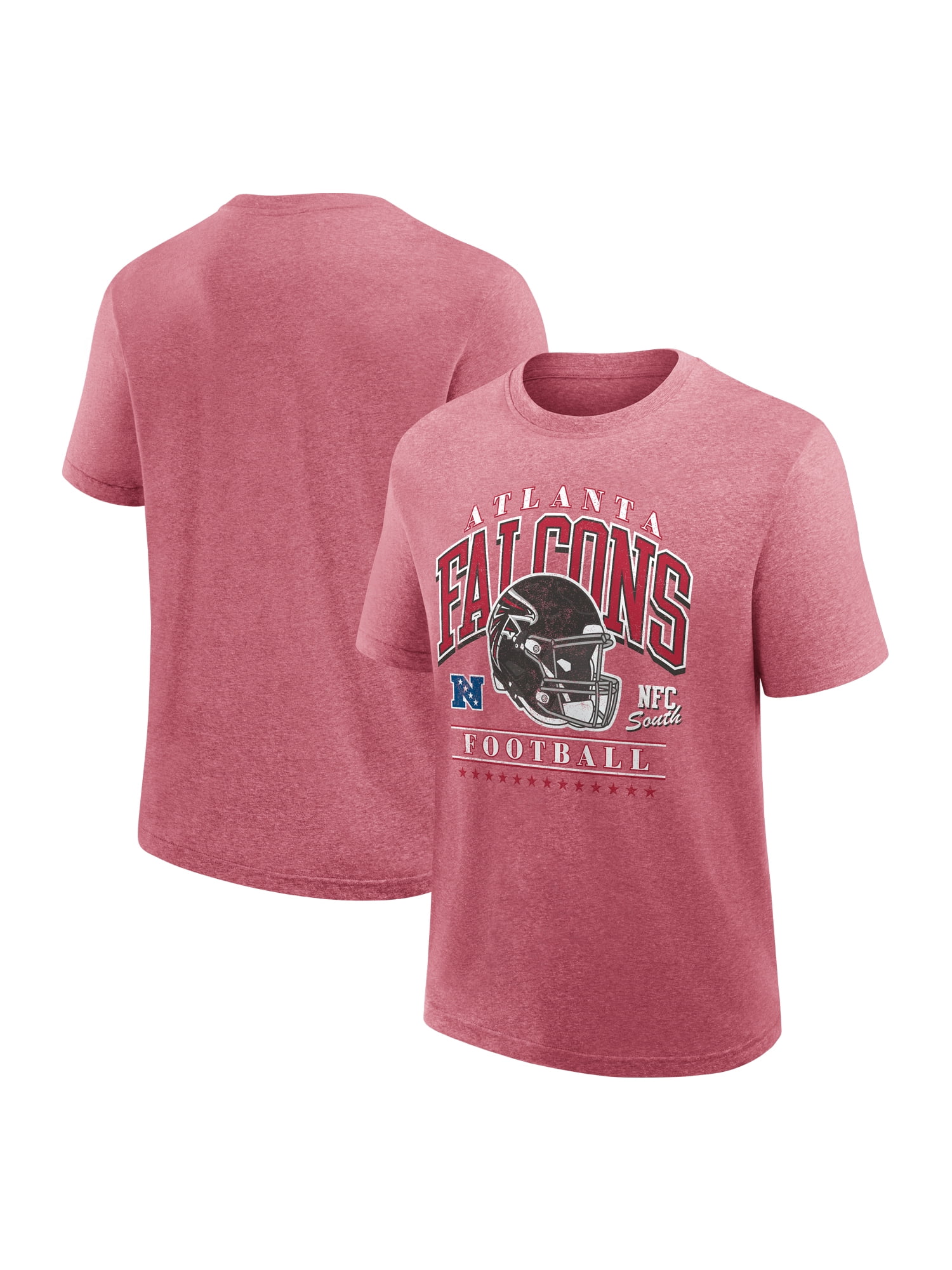 NFL Atlanta Falcons Men's Synthetic Red Heather Short Sleeve T-Shirt