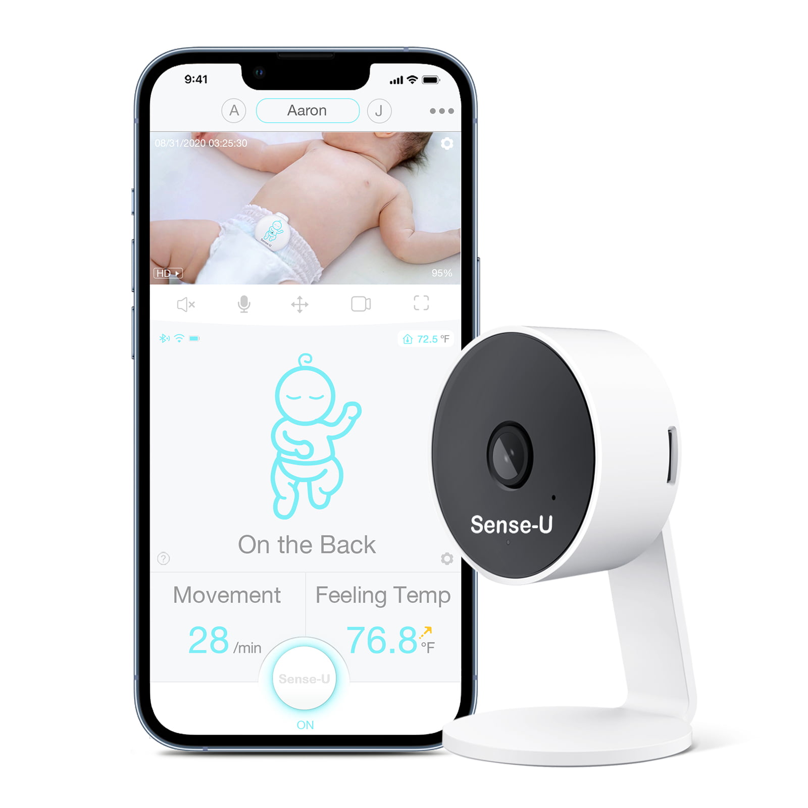 Sense-U Video Baby Monitor with 1080P HD Wi-Fi Camera and