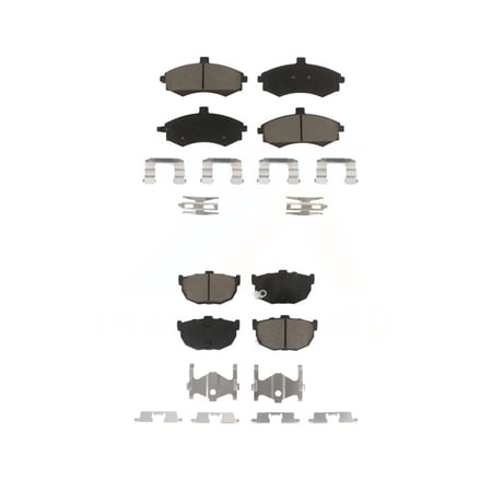 Front Rear Ceramic Brake Pads Kit For Hyundai Elantra Disc rear brakes